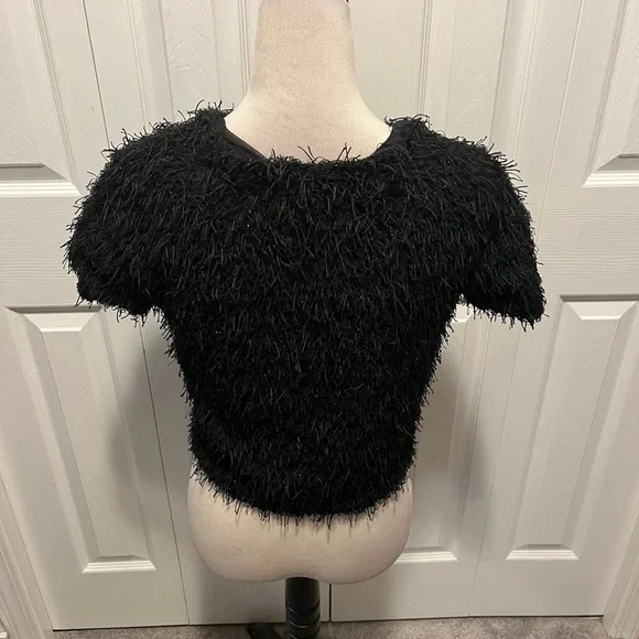 Zara size 9 Black Textured Women's Top - Picture 11 of 16